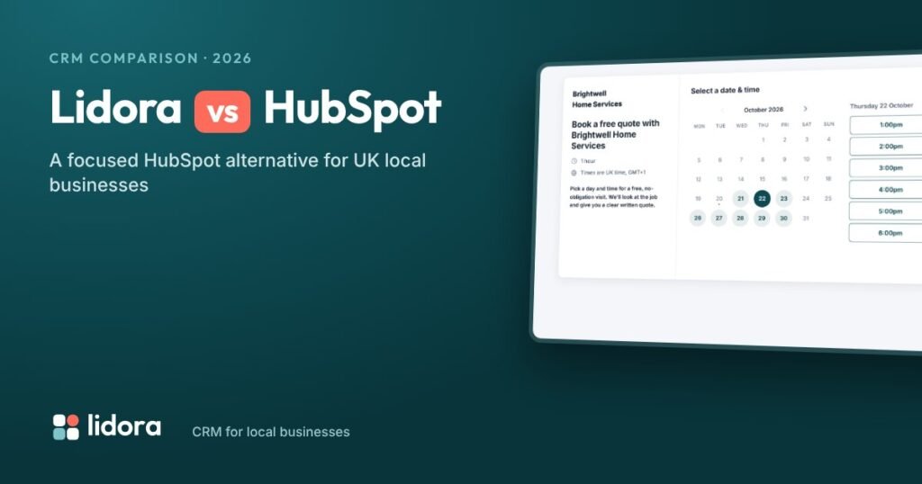 Lidora vs HubSpot comparison for UK small businesses