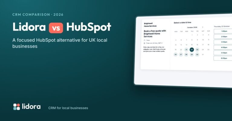 Lidora vs HubSpot comparison for UK small businesses